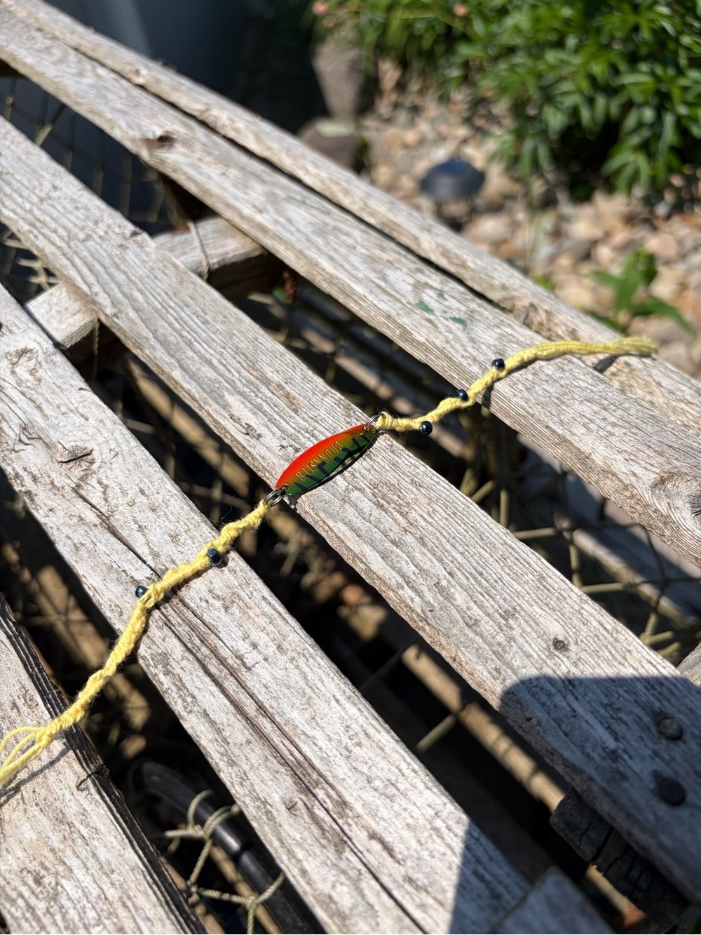 Handmade Bracelet made from a fishing lure spoon
